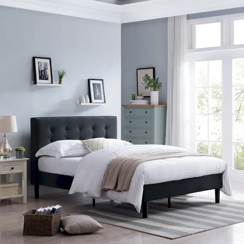 Agnew Queen-size Upholstered Platform Bed