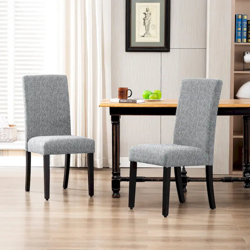 Upholstered Linen Fabric Dining Chair - 38.6