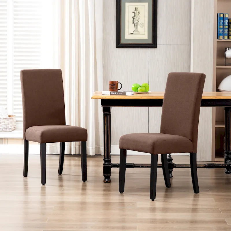 Upholstered Linen Fabric Dining Chair - 38.6