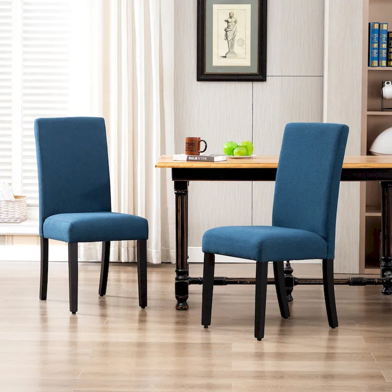 Upholstered Linen Fabric Dining Chair - 38.6