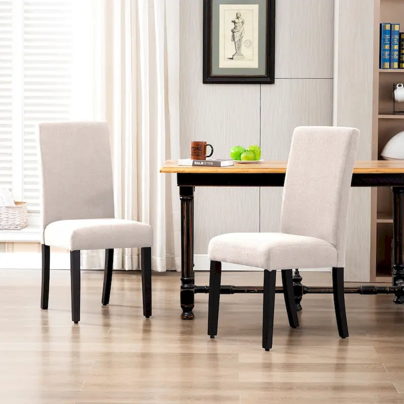 Upholstered Linen Fabric Dining Chair - 38.6