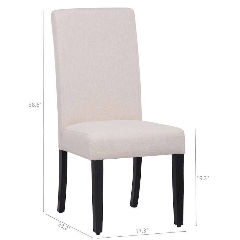 Upholstered Linen Fabric Dining Chair - 38.6
