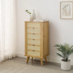 Cane 5-Drawer Jewelry Armoire
