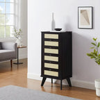Cane 5-Drawer Jewelry Armoire
