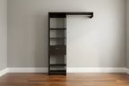 TUHOME Manchester 150 Closet System with Metal Rod, 5 Open Shelves, and 1 Drawer - N/A