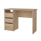 Wes Home Office Writing Desk with 3 Drawers and Open Shelf