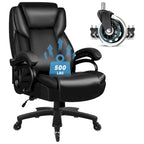 Big and Tall Executive Office Chair,500LBS Adjustable Lumbar Support Ergonomic Chair with High Back PU Leather Computer