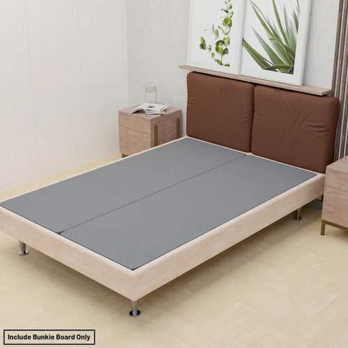 1.5-Inch Split Bunkie Board for Mattress/Bed Support - Fully Assembled, Improved Comfort and Support, Gray