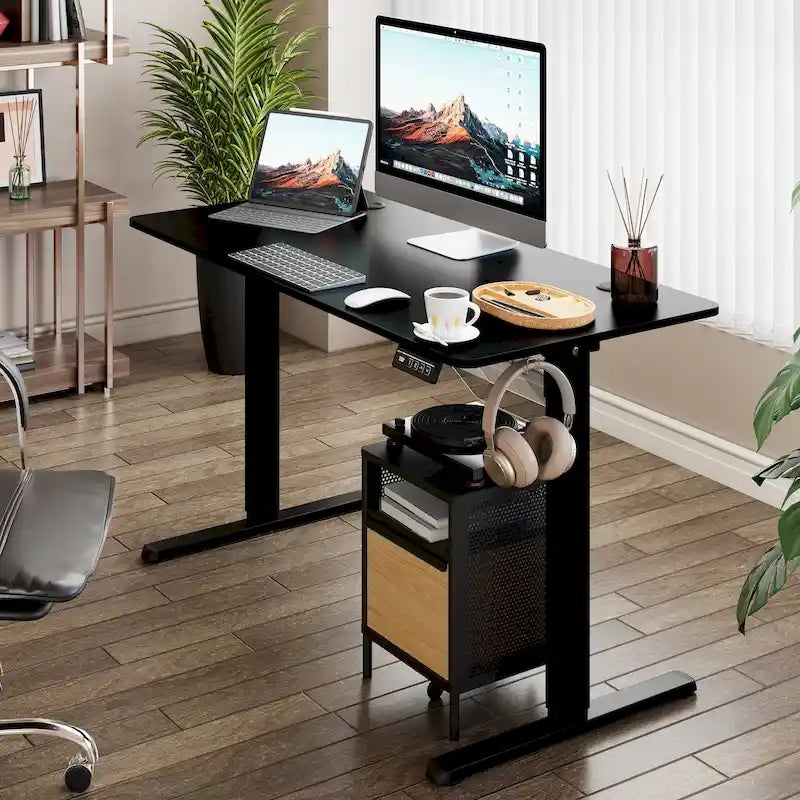 Height Adjustable Electric Standing Desk Sit Stand Computer Stand up Desk with Splice Board