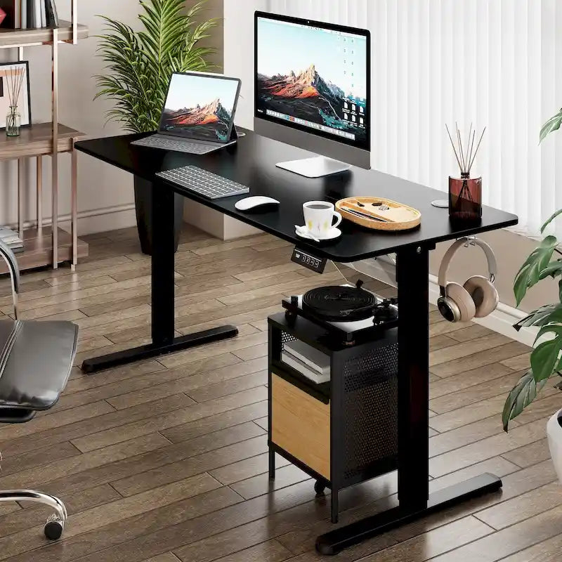 Height Adjustable Electric Standing Desk Sit Stand Computer Stand up Desk with Splice Board