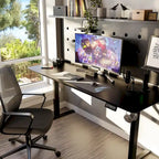 Height Adjustable Electric Standing Desk Sit Stand Computer Stand up Desk with Splice Board