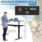 Height Adjustable Electric Standing Desk Sit Stand Computer Stand up Desk with Splice Board