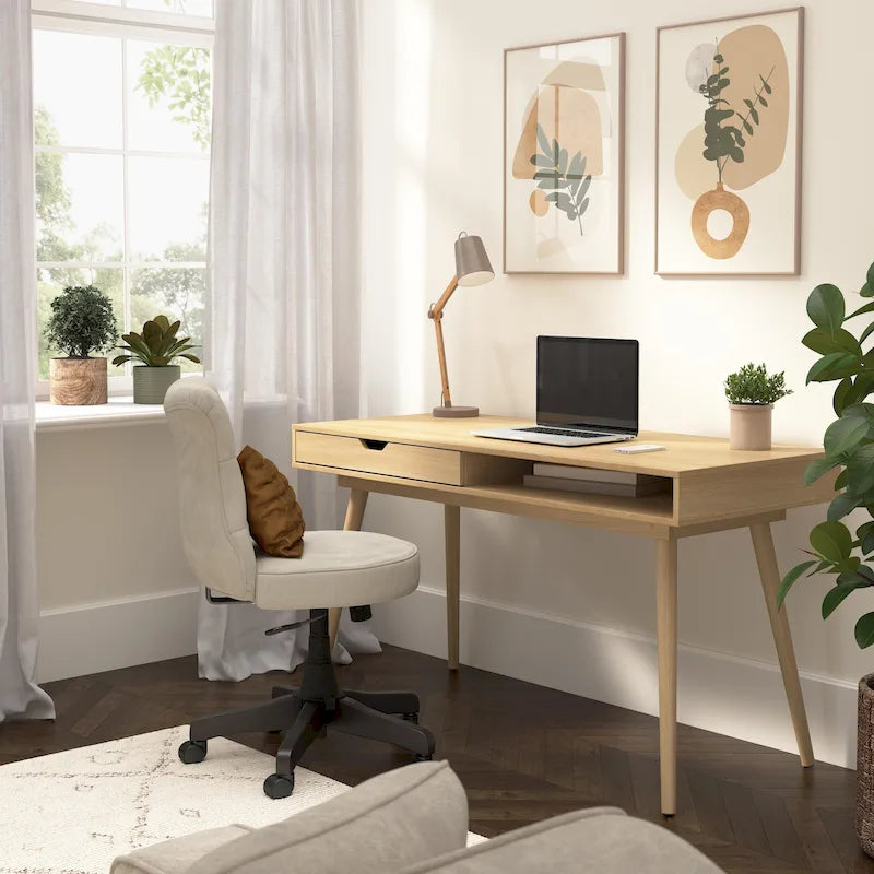 54W Writing Computer Desk with Storage